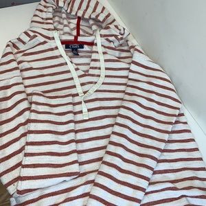 Chaps striped hooded sweatshirt